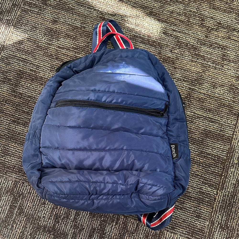 Punch Studio Dark Blue Quilted Backpack